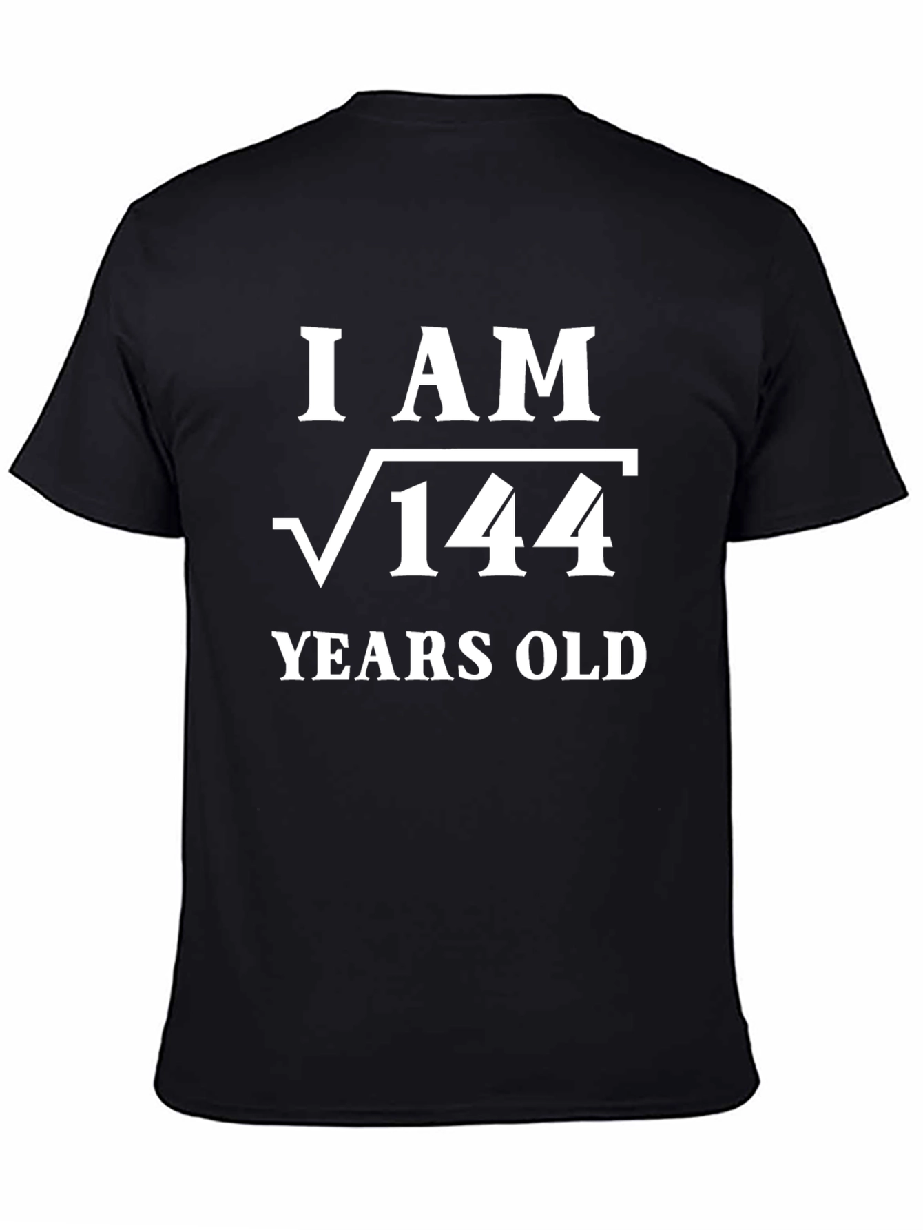 Funny Math Birthday T-Shirt - Square Root of 144 = 12