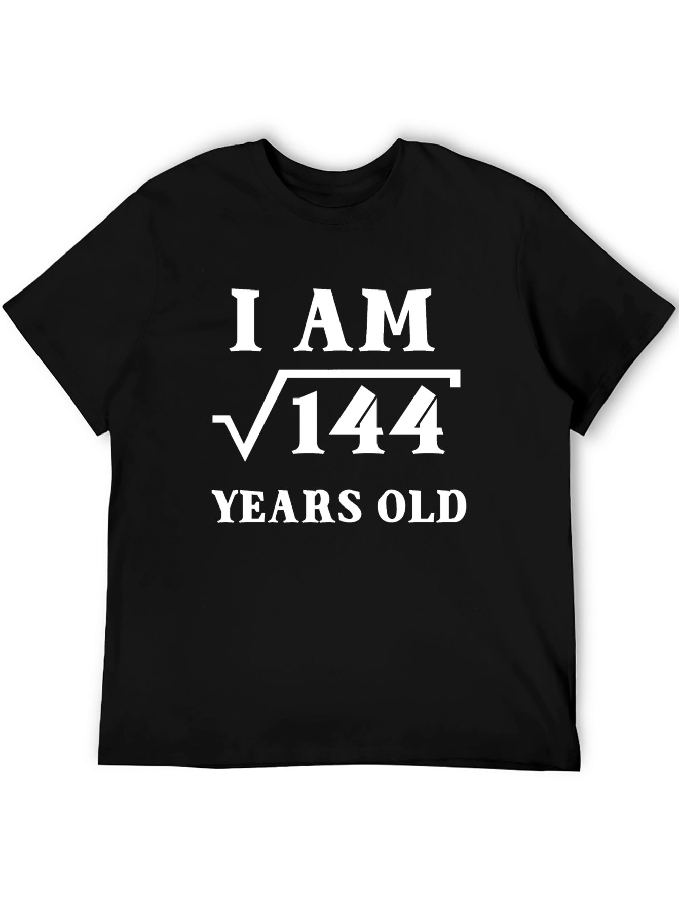 Funny Math Birthday T-Shirt - Square Root of 144 = 12