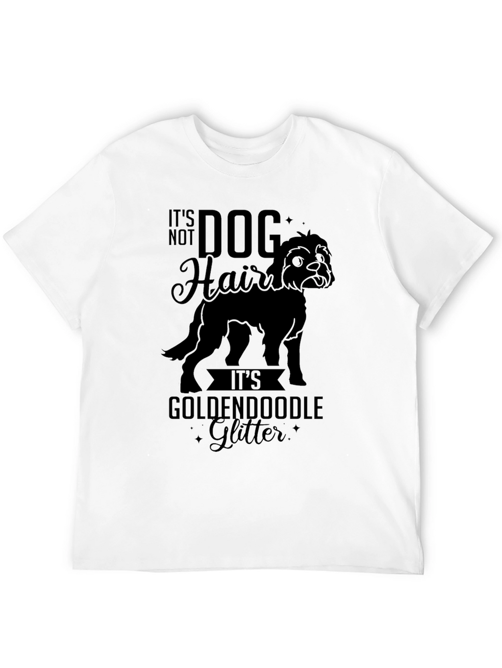 Dog Hair Golden Doodle Glitter Graphic Tee