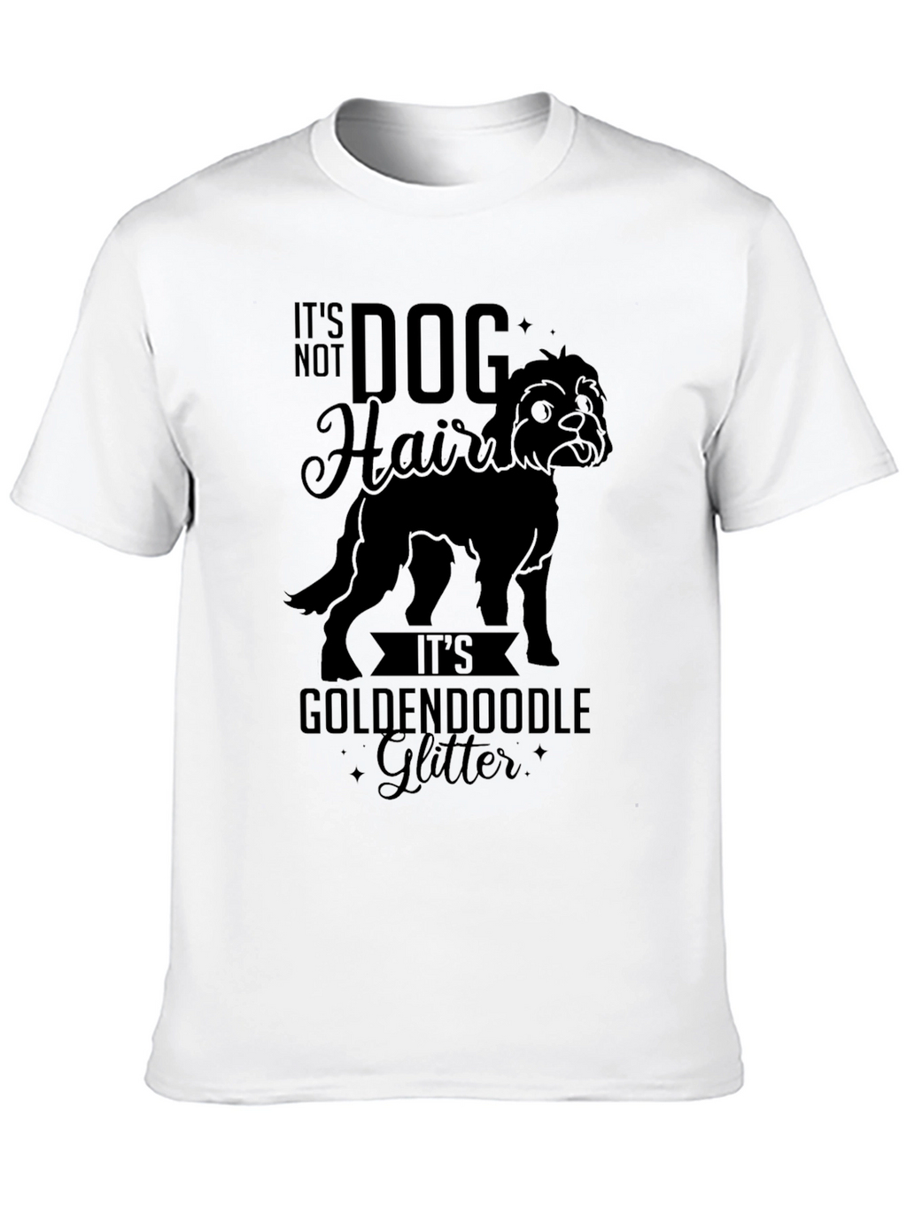 Dog Hair Golden Doodle Glitter Graphic Tee