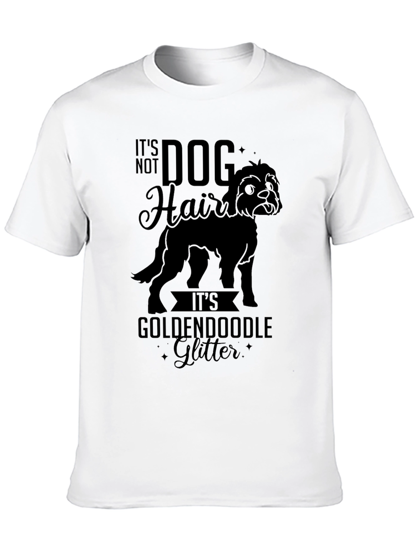 Dog Hair Golden Doodle Glitter Graphic Tee