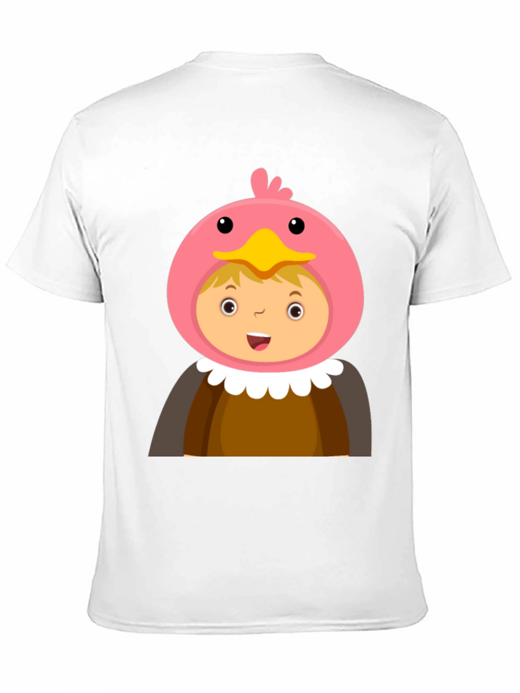 Cartoon Character T-Shirt Bird Costume Design Black Cotton Tee