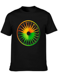 Ashoka Chakra Graphic Black T-Shirt