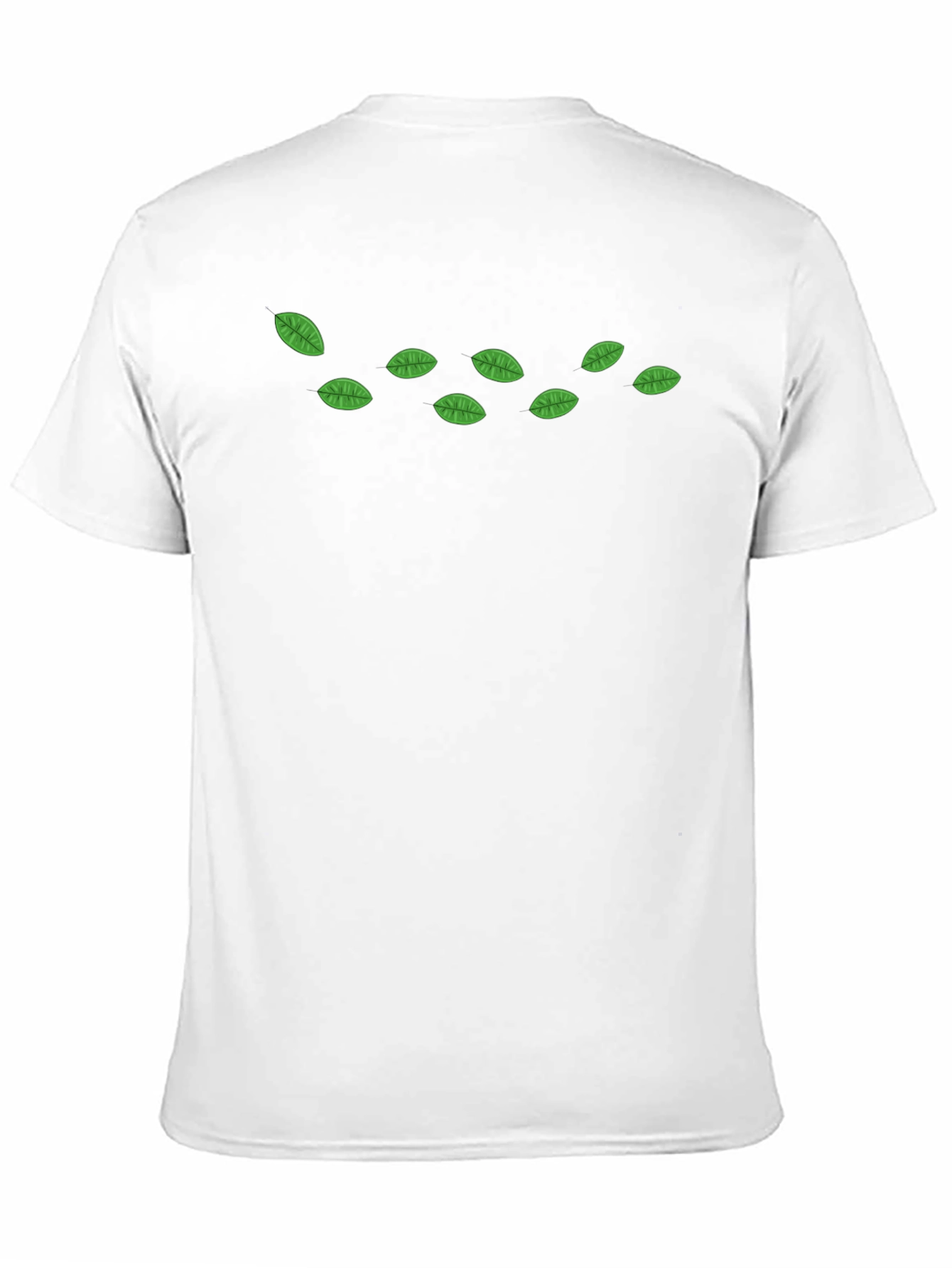 Leaf Pattern Black T-Shirt