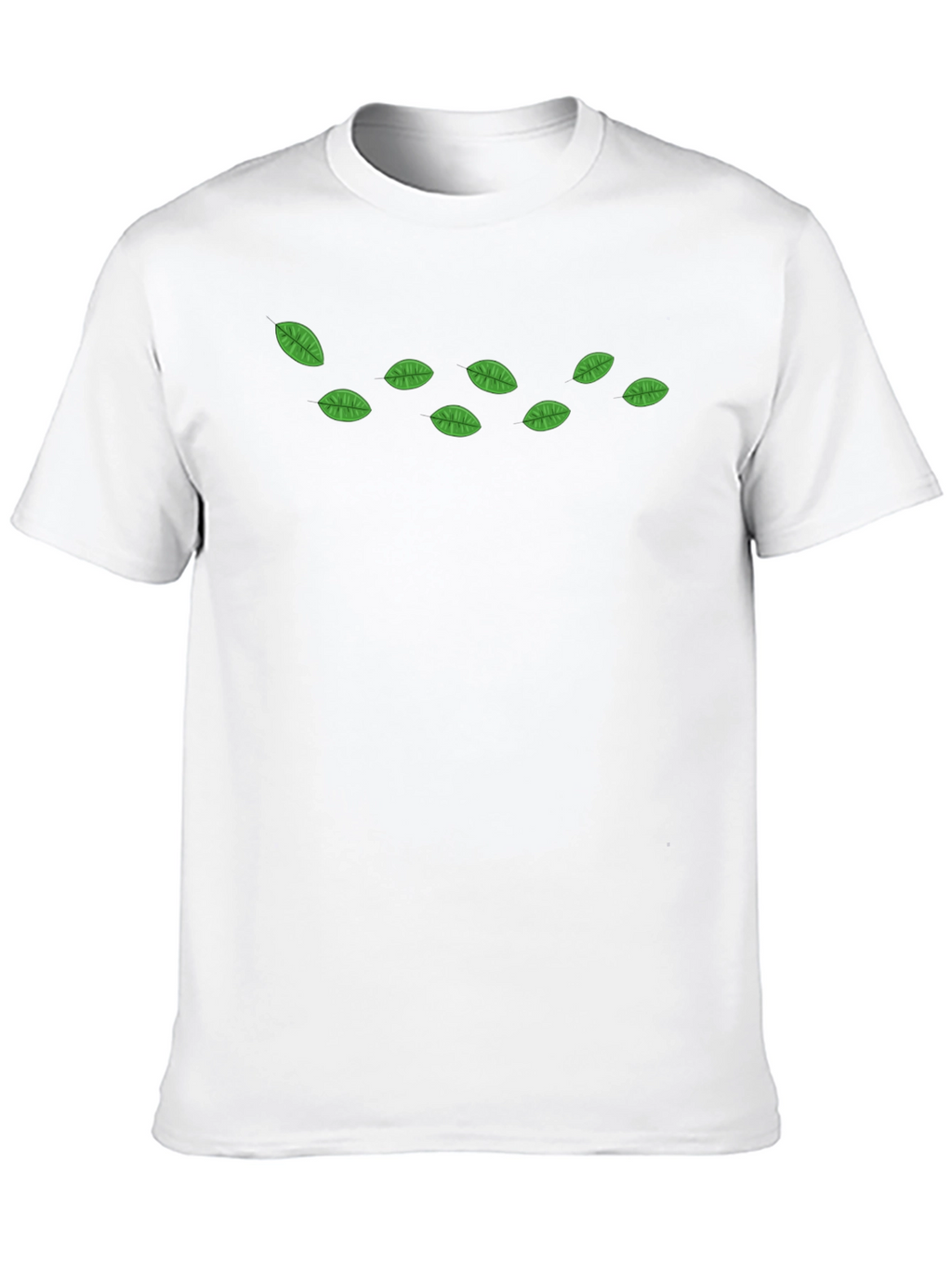 Leaf Pattern Black T-Shirt