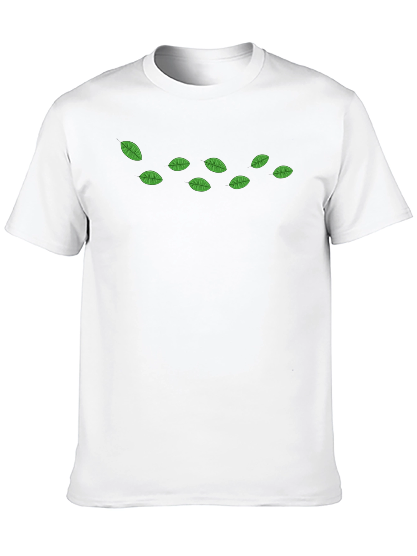 Leaf Pattern Black T-Shirt