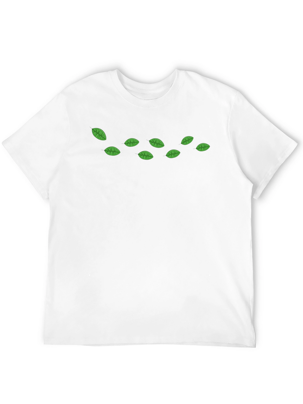 Leaf Pattern Black T-Shirt