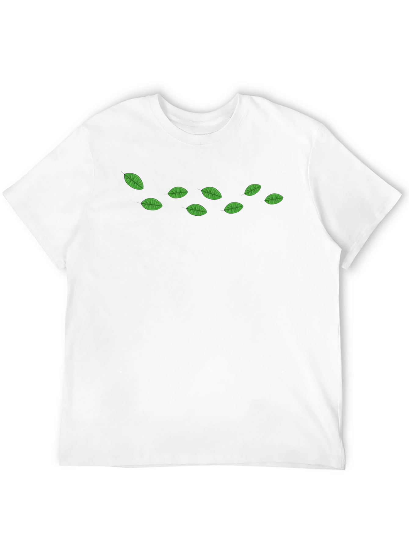 Leaf Pattern Black T-Shirt