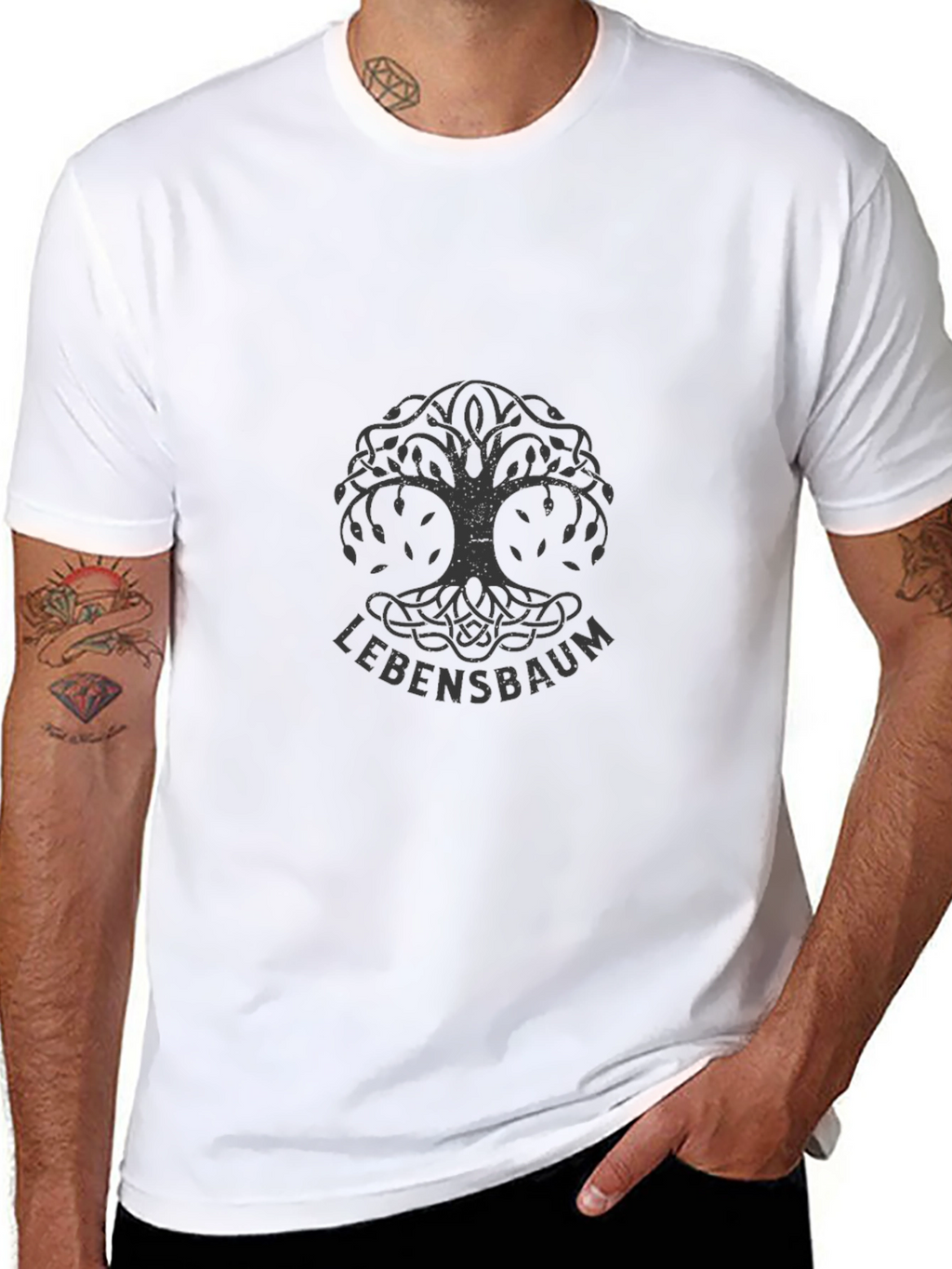 Lebensbaum Tree of Life Black T-Shirt
