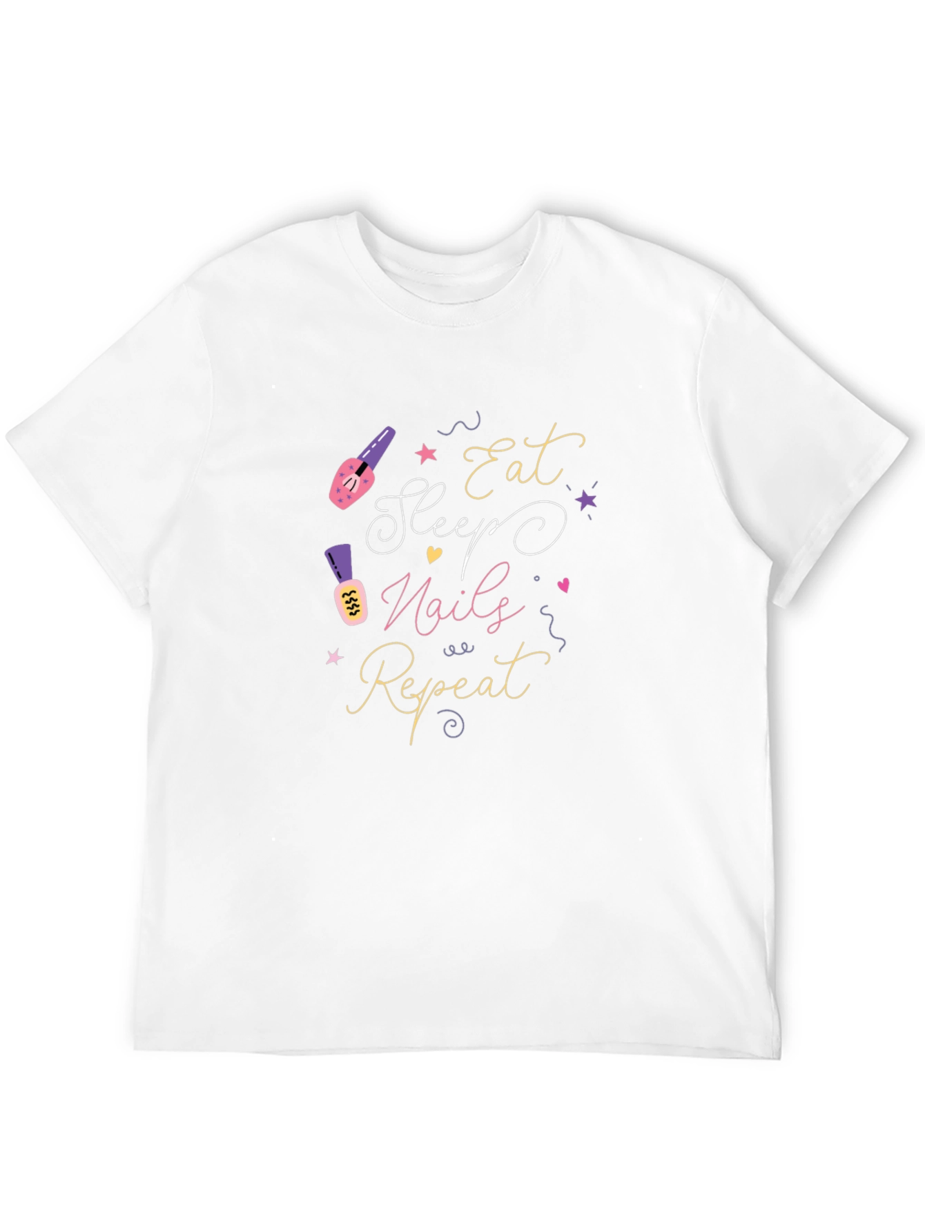 Eat Sleep Nails Repeat Graphic Tee