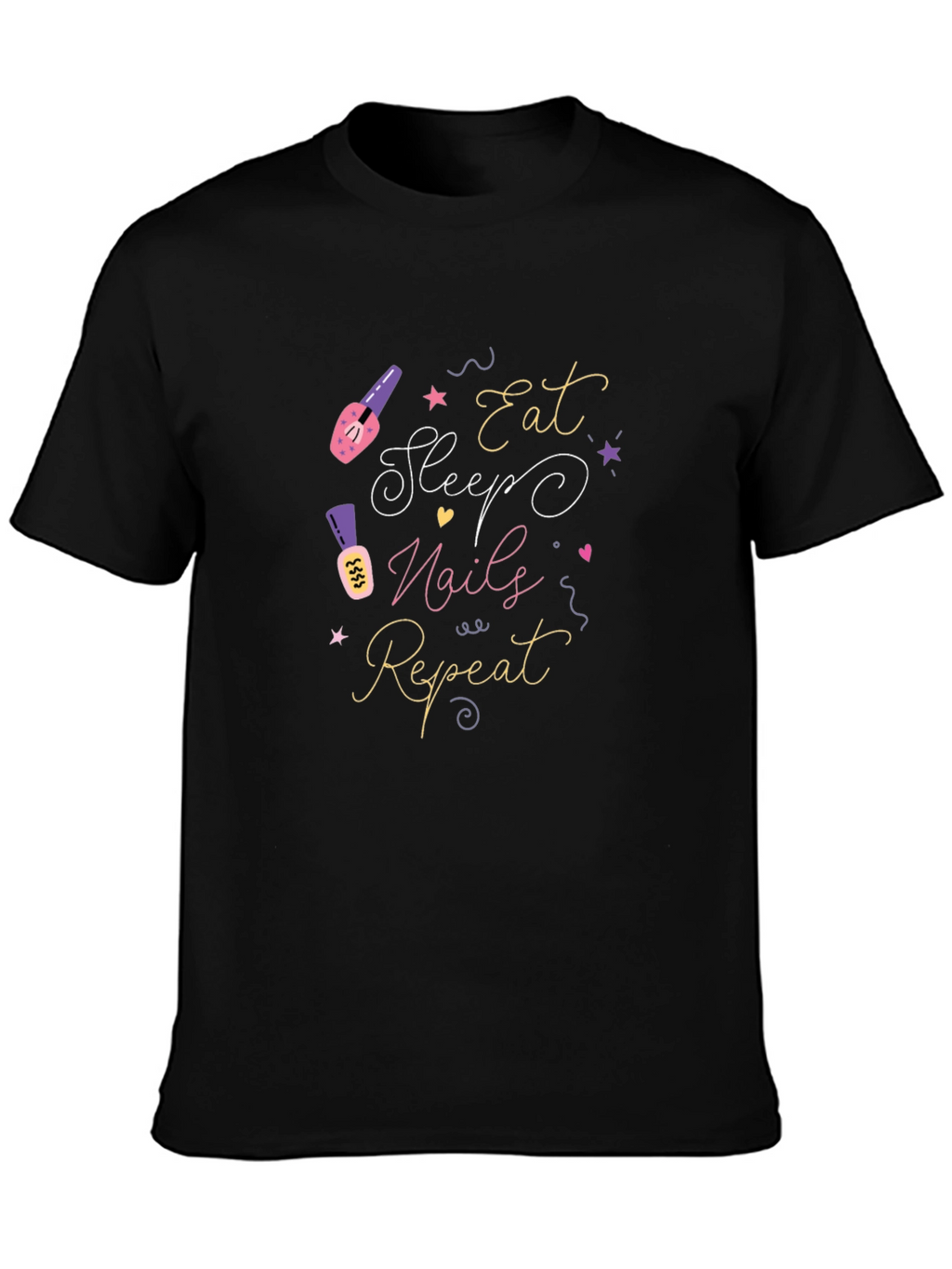 Eat Sleep Nails Repeat Graphic Tee