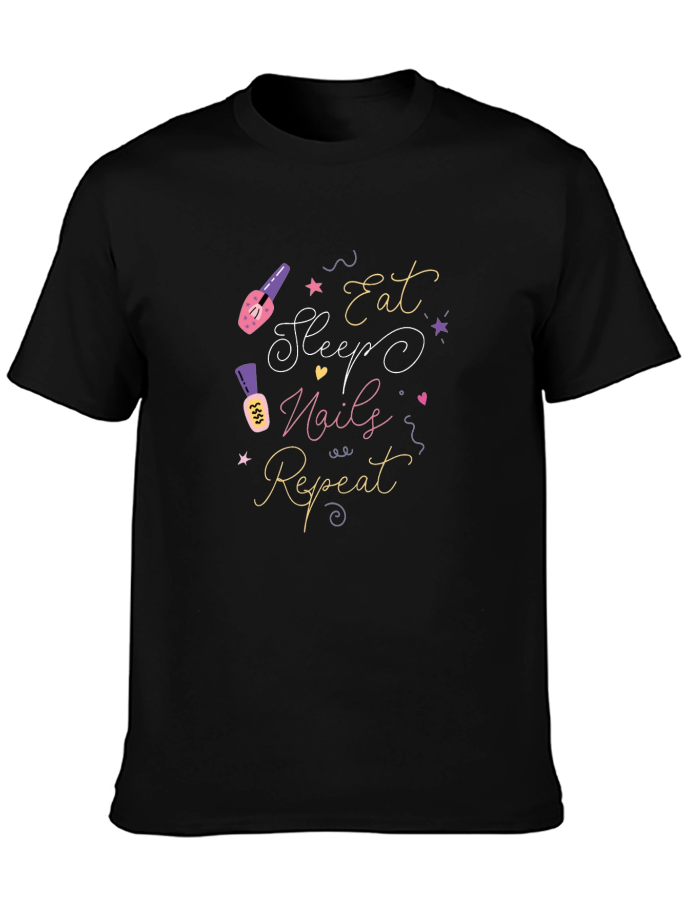 Eat Sleep Nails Repeat Graphic Tee