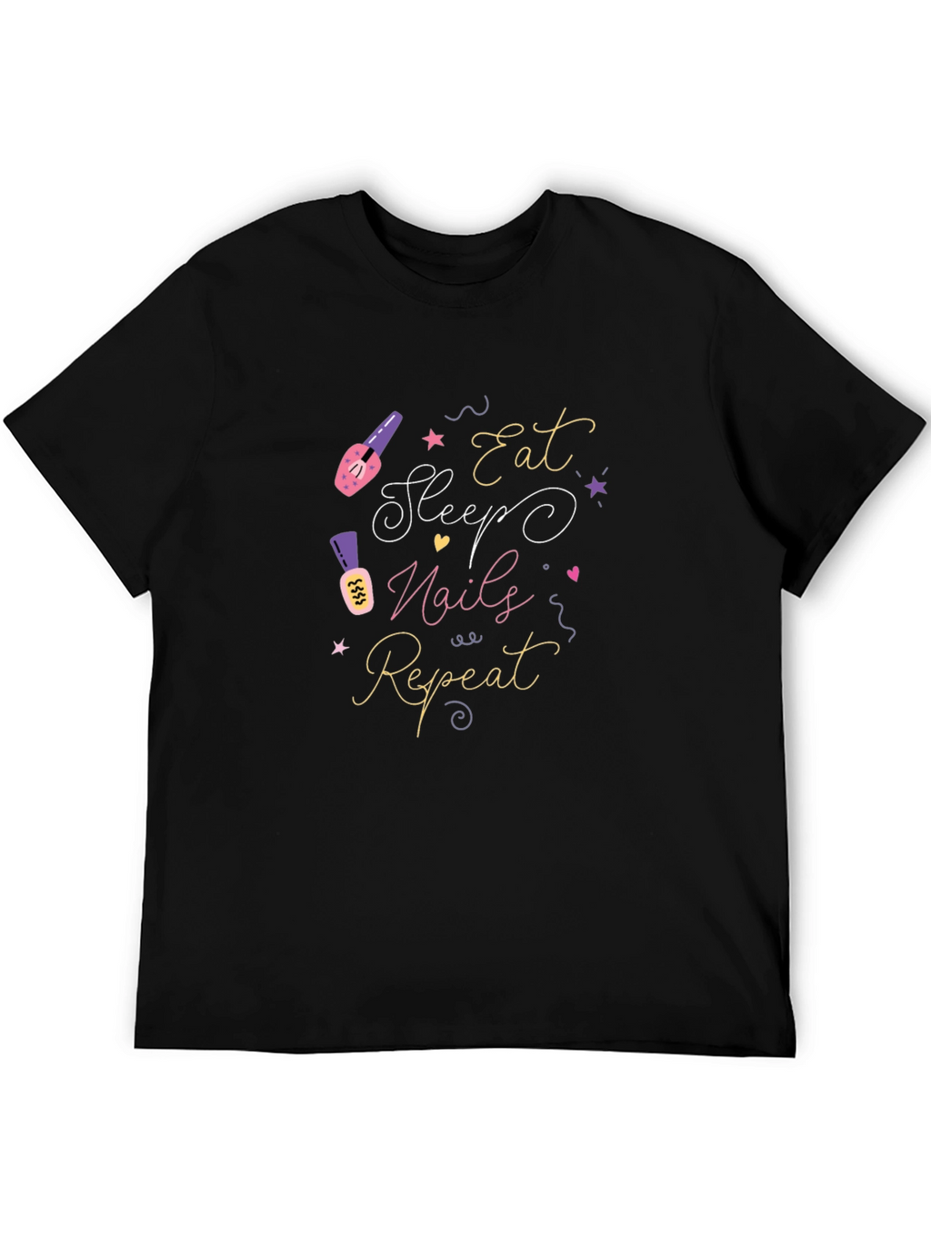 Eat Sleep Nails Repeat Graphic Tee