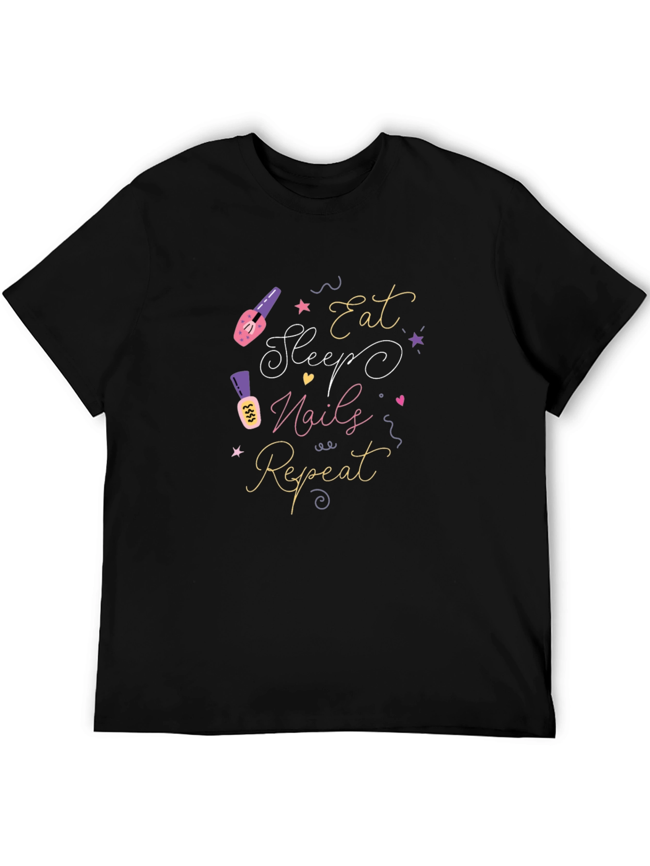 Eat Sleep Nails Repeat Graphic Tee