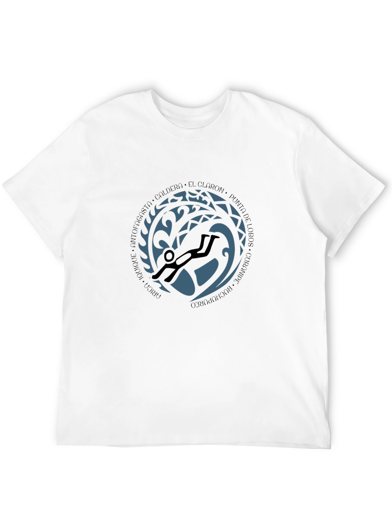 Diver Circle Graphic Black T-Shirt