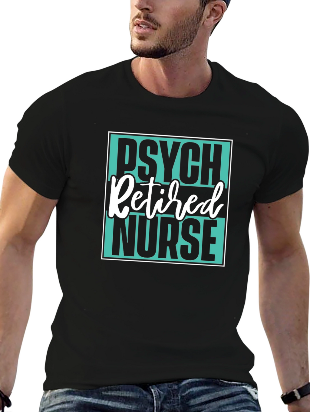 Retired Psych Nurse Graphic T-Shirt
