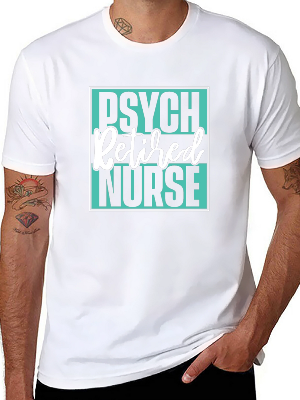 Retired Psych Nurse Graphic T-Shirt