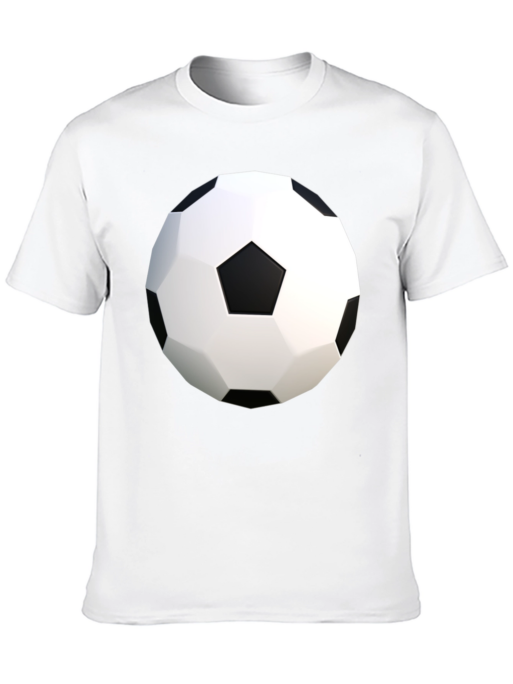 Soccer Ball Graphic Tee - Black Cotton Blend Shirt
