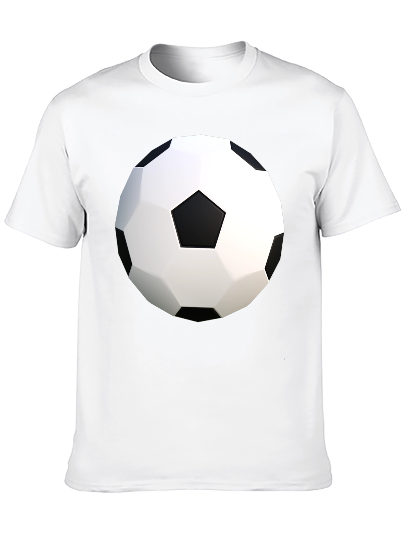 Soccer Ball Graphic Tee - Black Cotton Blend Shirt
