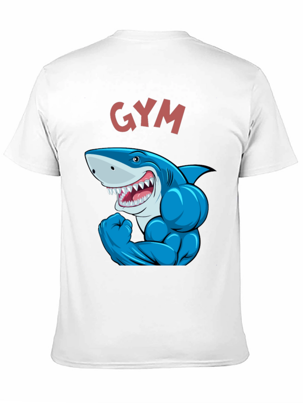 Gym Shark Graphic Tee - Black Cotton Fitness Shirt