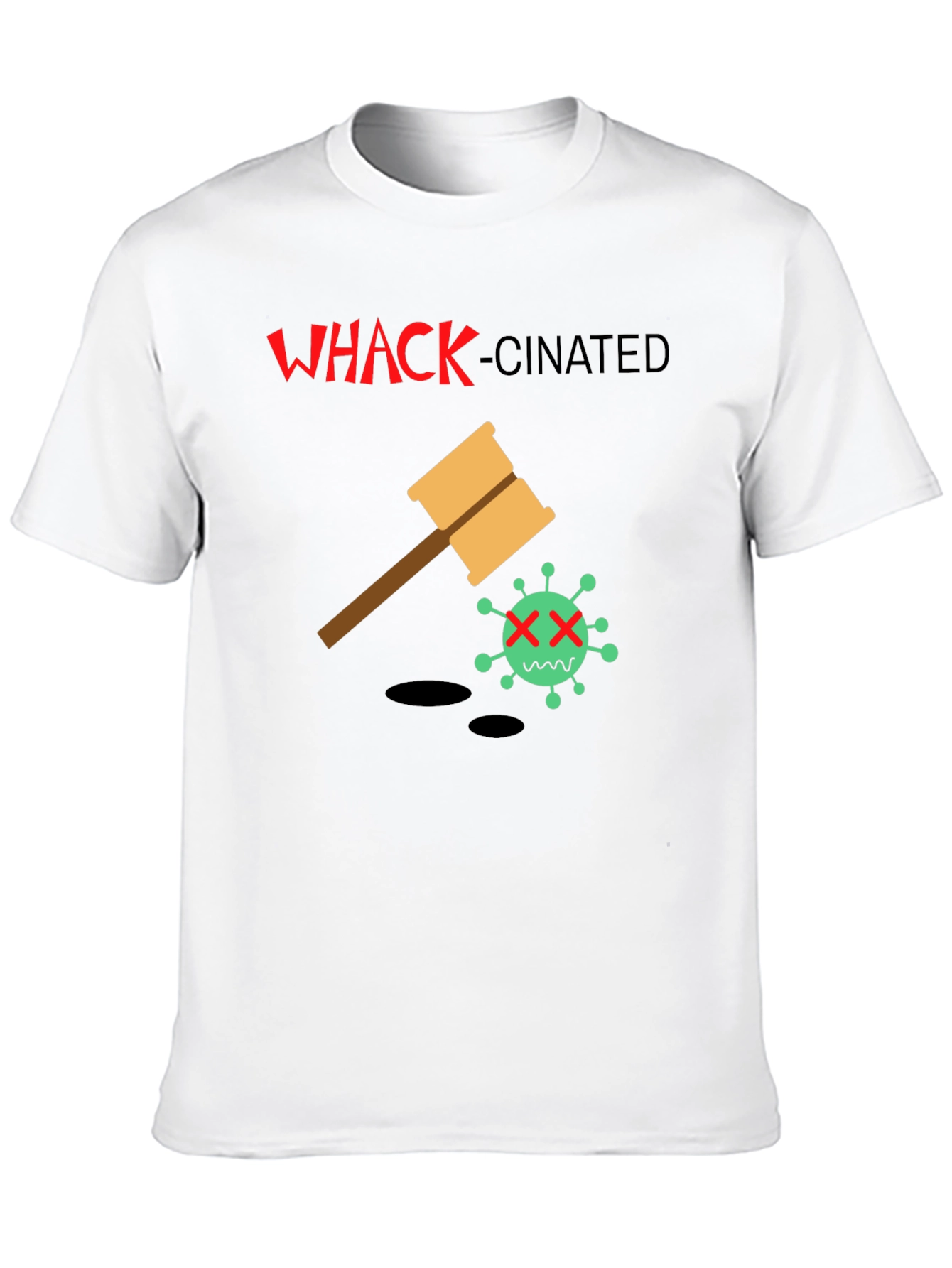 Whack-Cinated T-Shirt: Anti-Virus Humor Tee