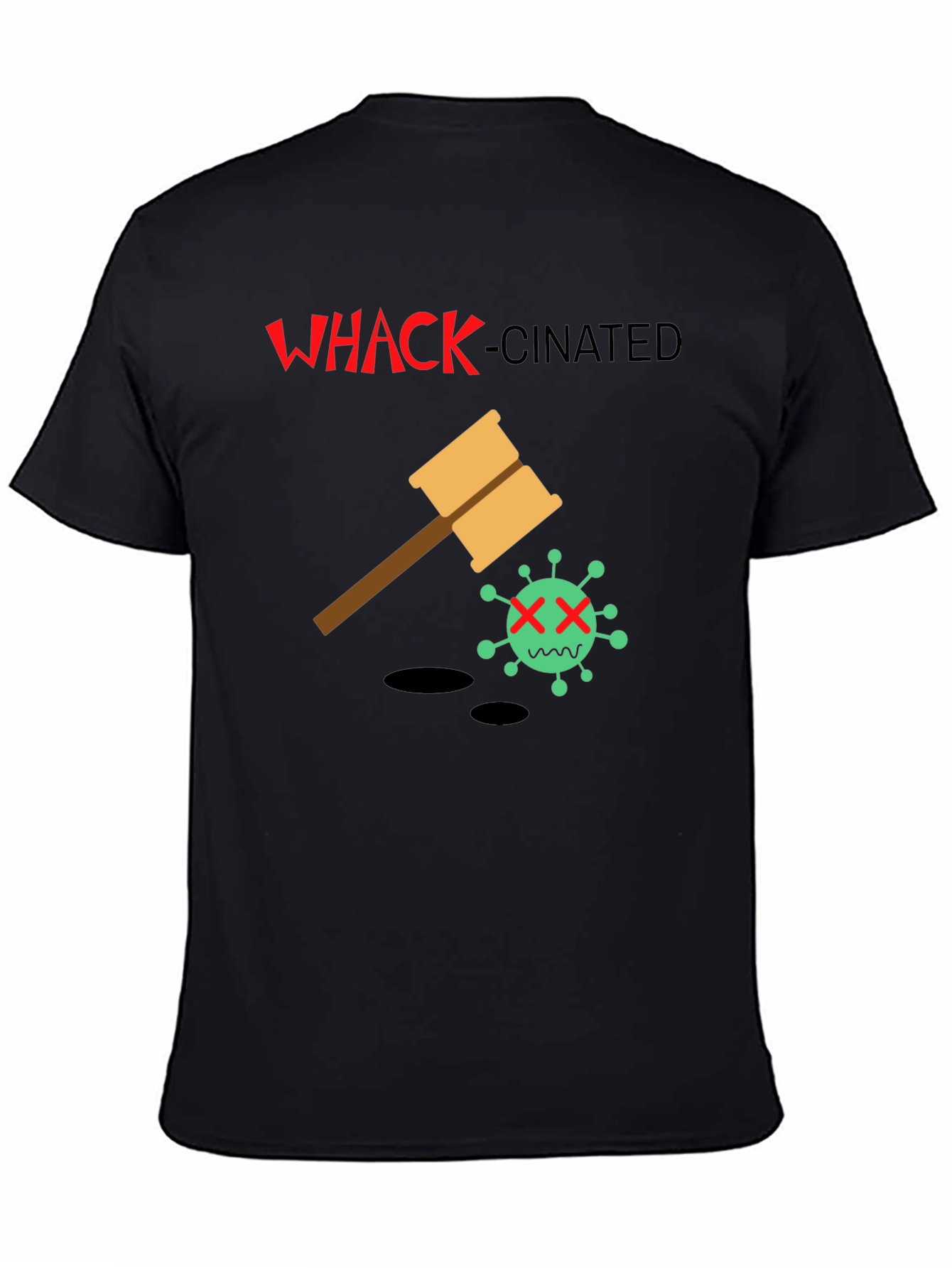 Whack-Cinated T-Shirt: Anti-Virus Humor Tee