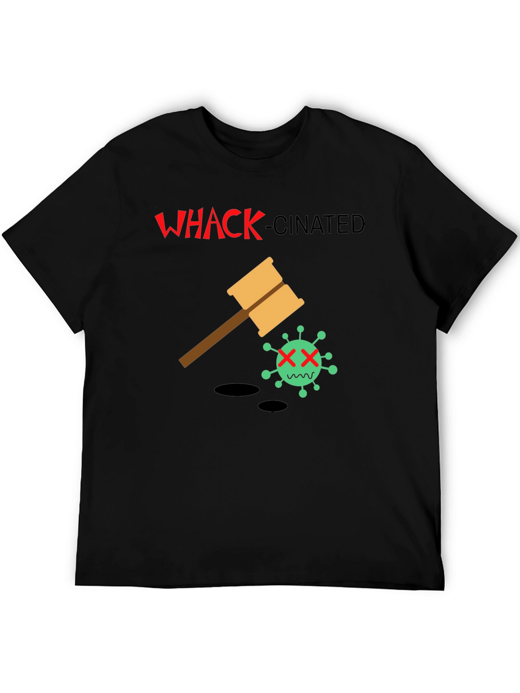 Whack-Cinated T-Shirt: Anti-Virus Humor Tee