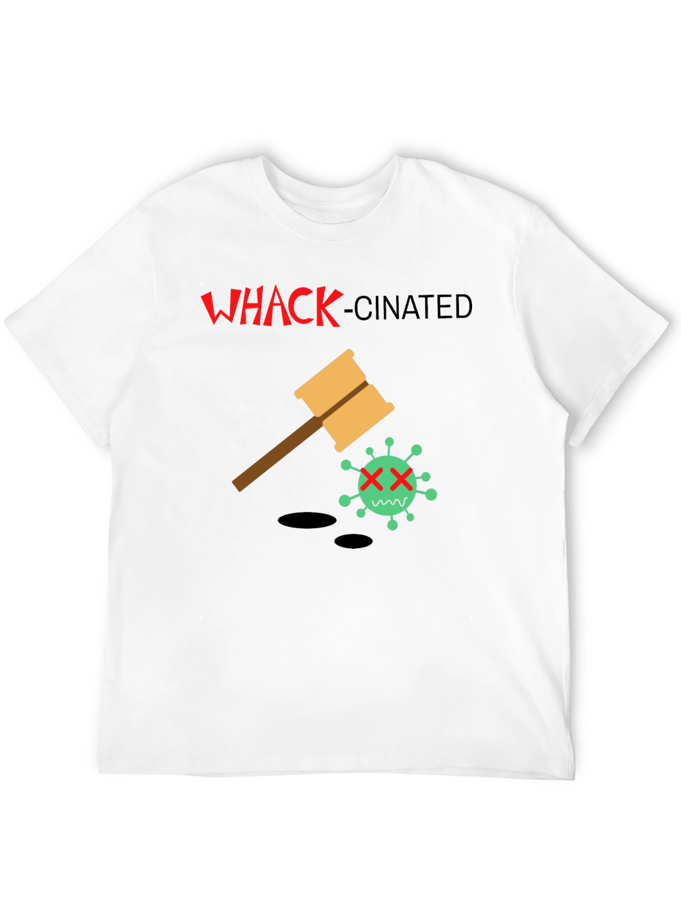 Whack-Cinated T-Shirt: Anti-Virus Humor Tee