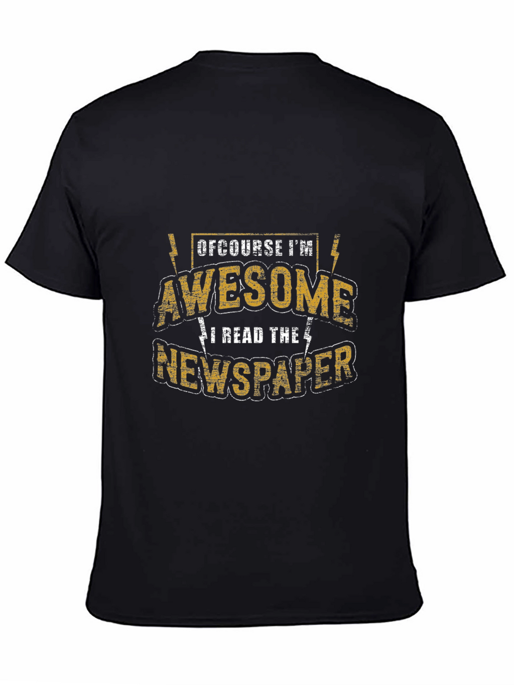 Awesome Newspaper Reader T-Shirt - Black