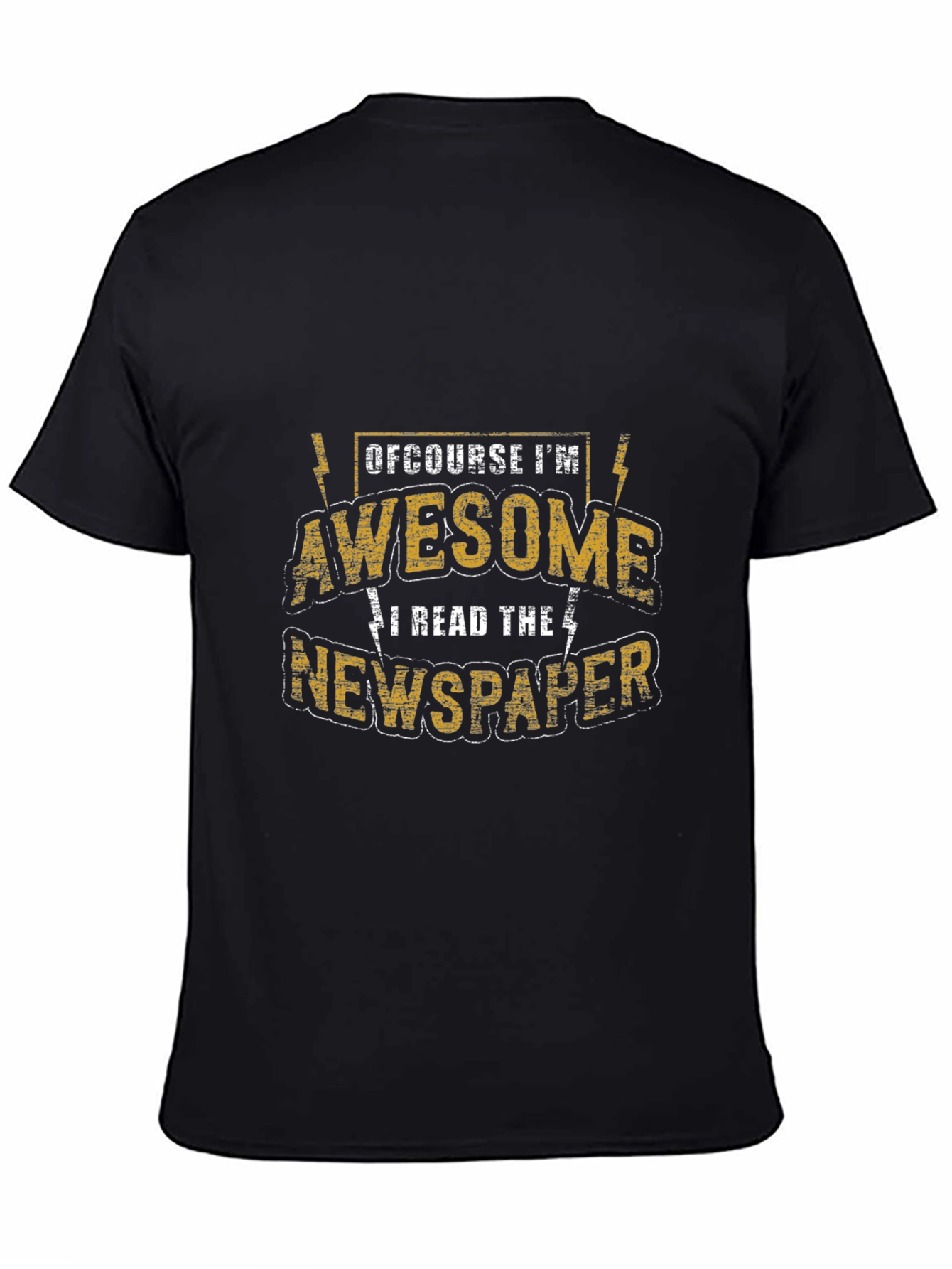 Awesome Newspaper Reader T-Shirt - Black
