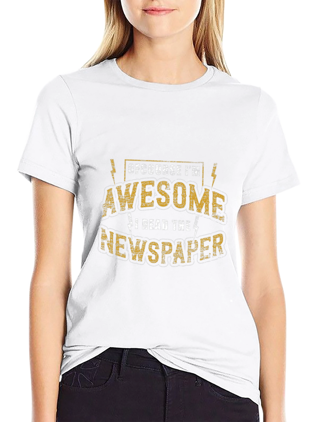 Awesome Newspaper Reader T-Shirt - Black