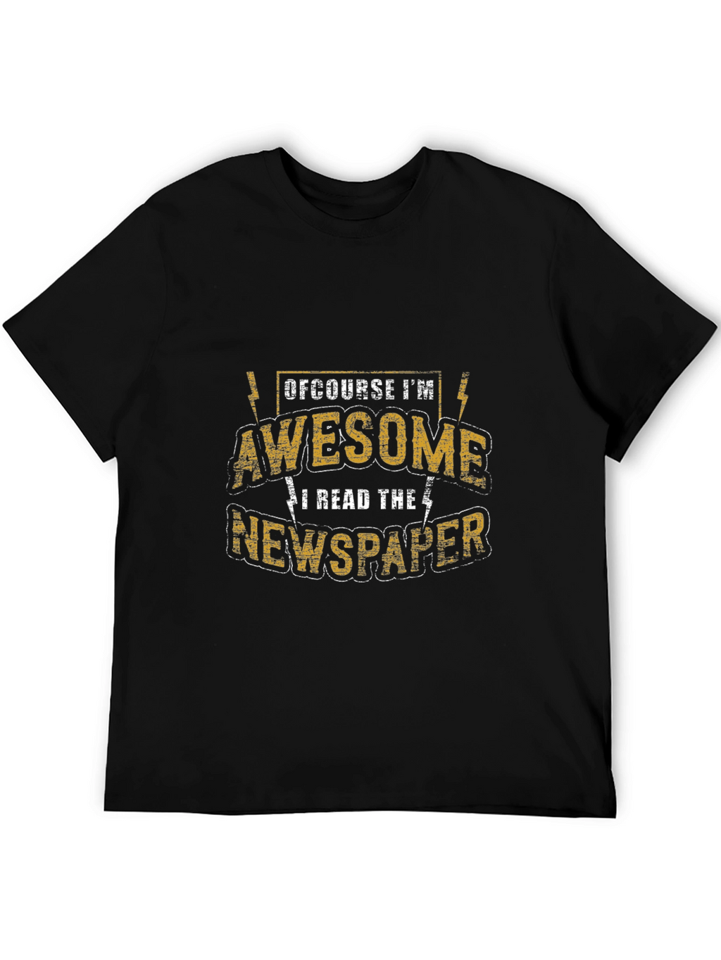 Awesome Newspaper Reader T-Shirt - Black