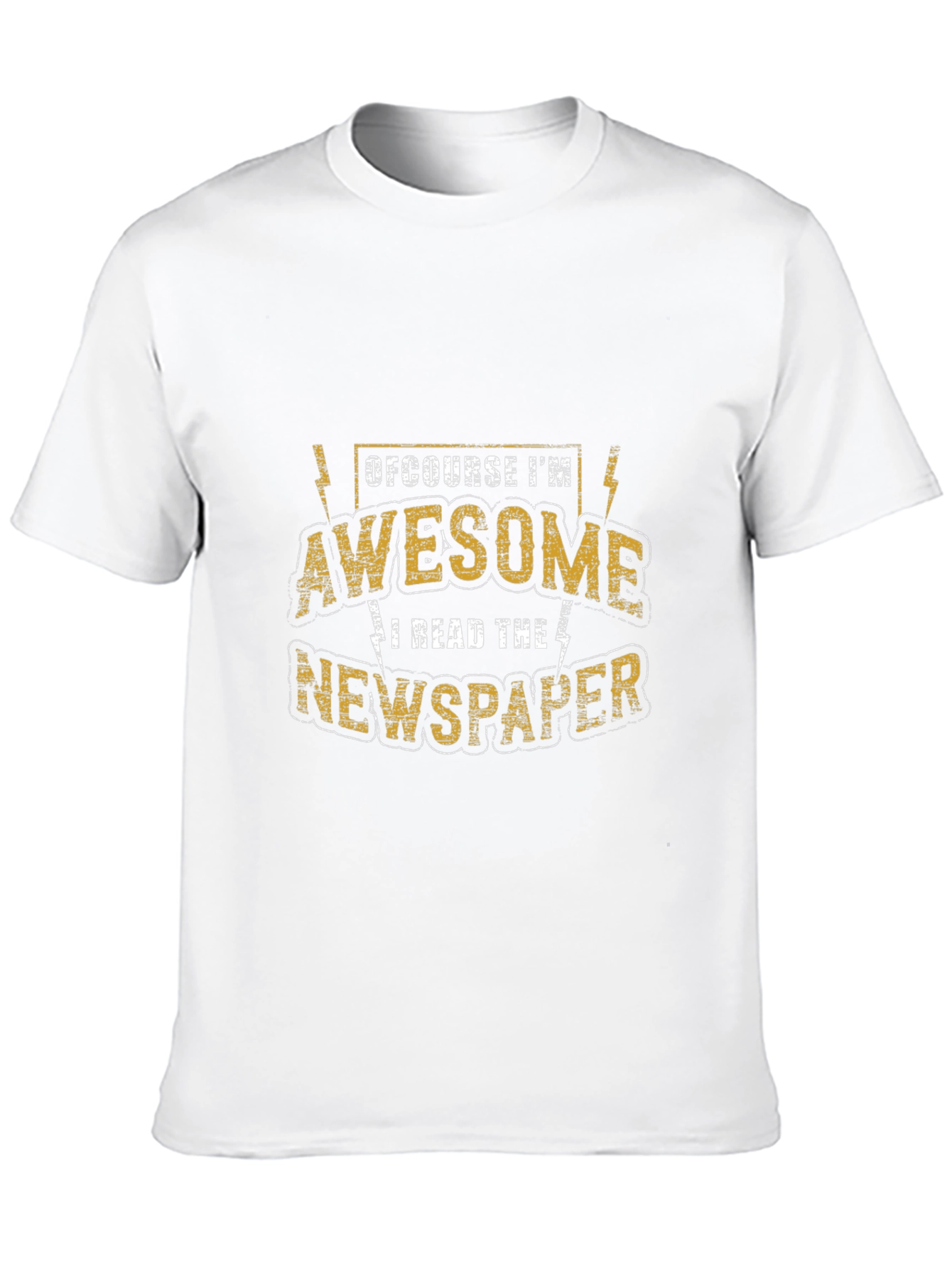 Awesome Newspaper Reader T-Shirt - Black