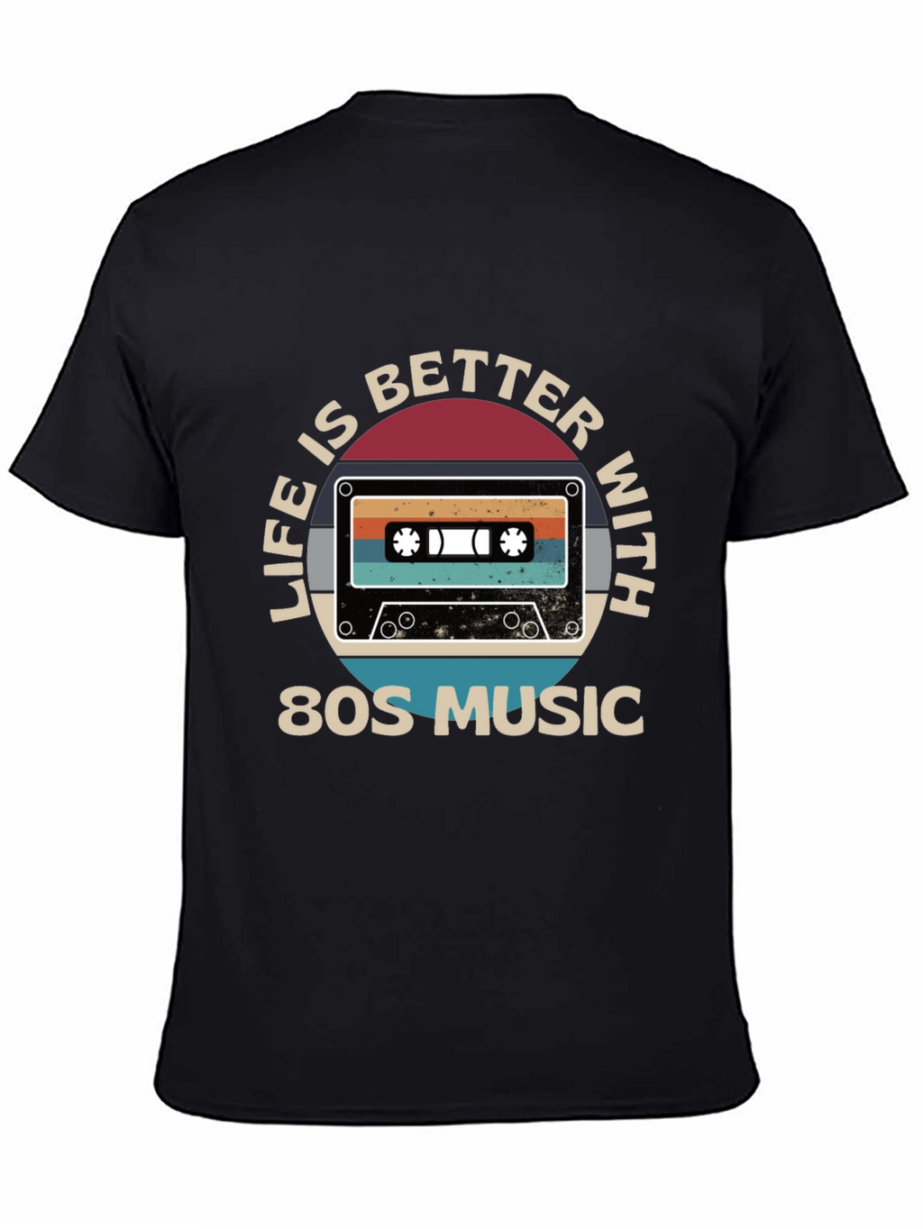 Life is Better with 80s Music Cassette Graphic Tee