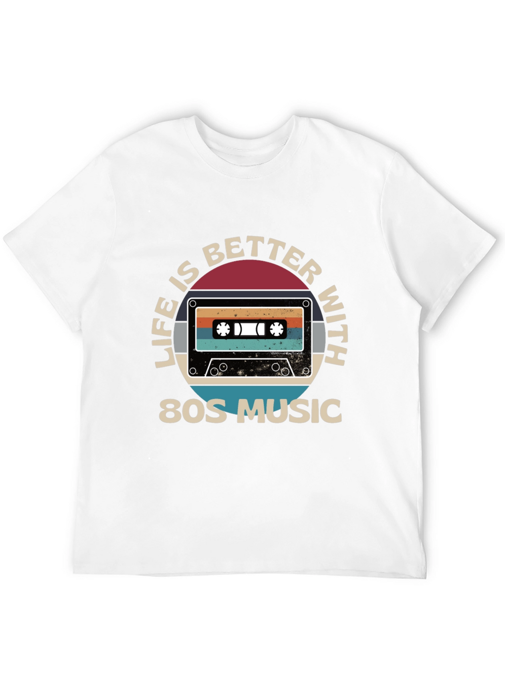 Life is Better with 80s Music Cassette Graphic Tee