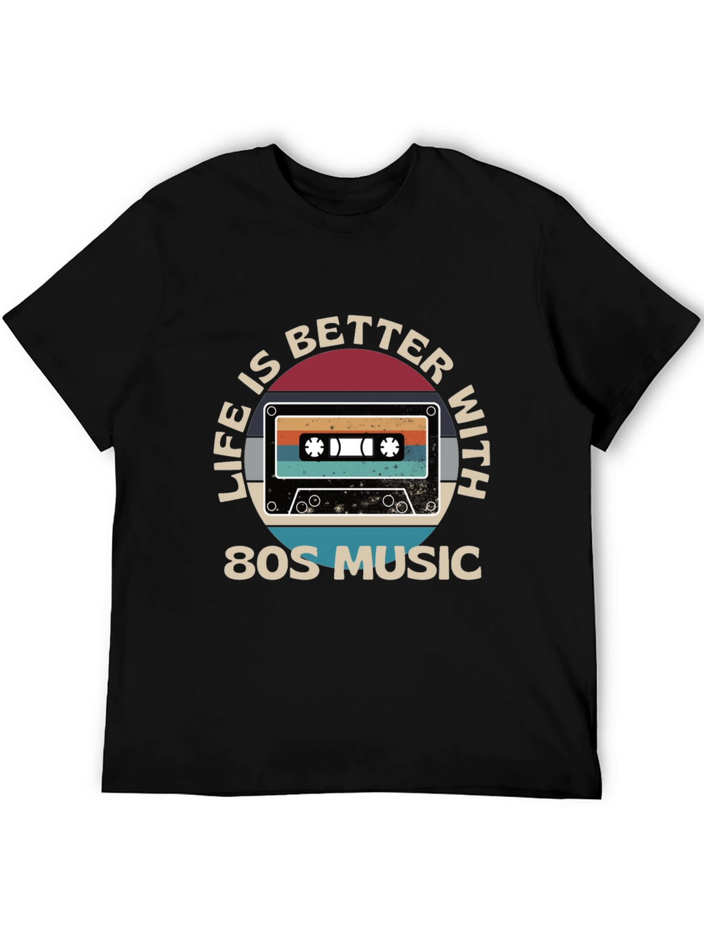 Life is Better with 80s Music Cassette Graphic Tee