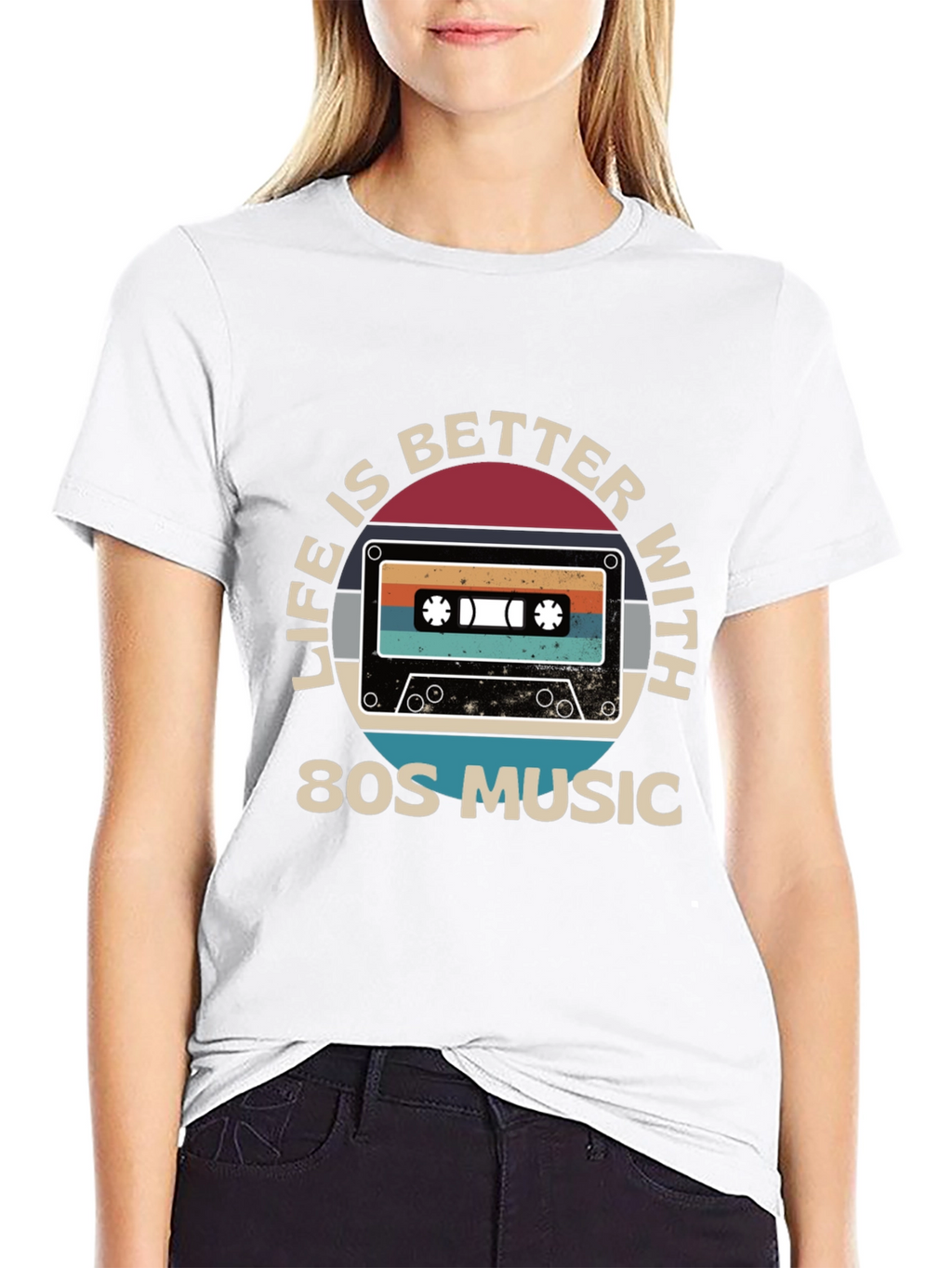 Life is Better with 80s Music Cassette Graphic Tee