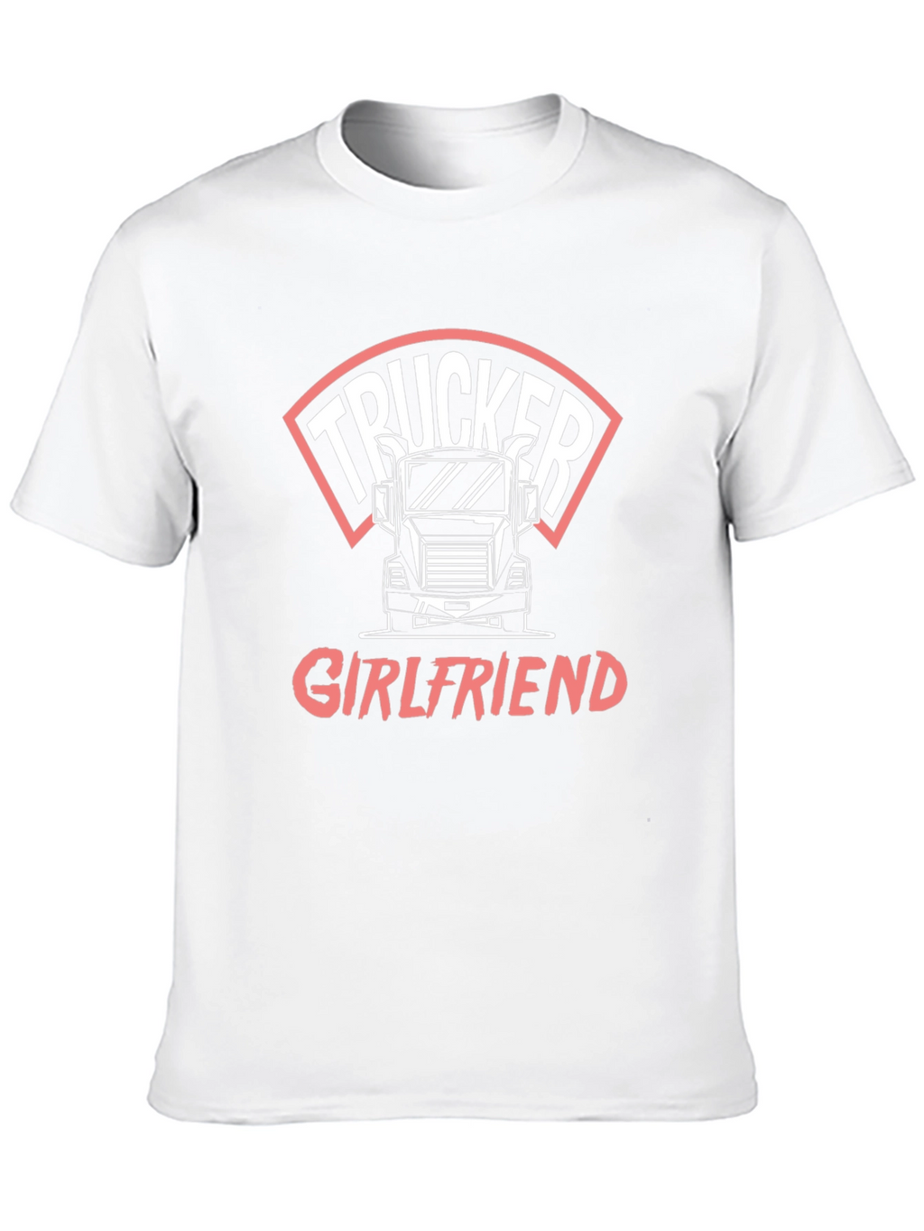 Trucker Girlfriend T-Shirt - Black Crew Neck Tee