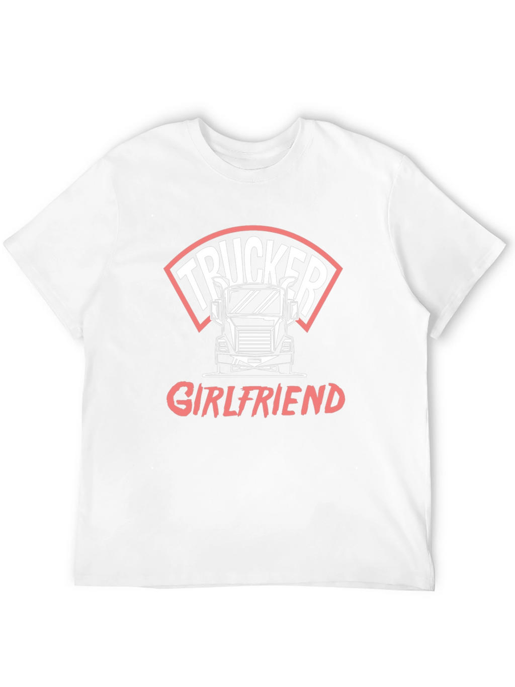 Trucker Girlfriend T-Shirt - Black Crew Neck Tee