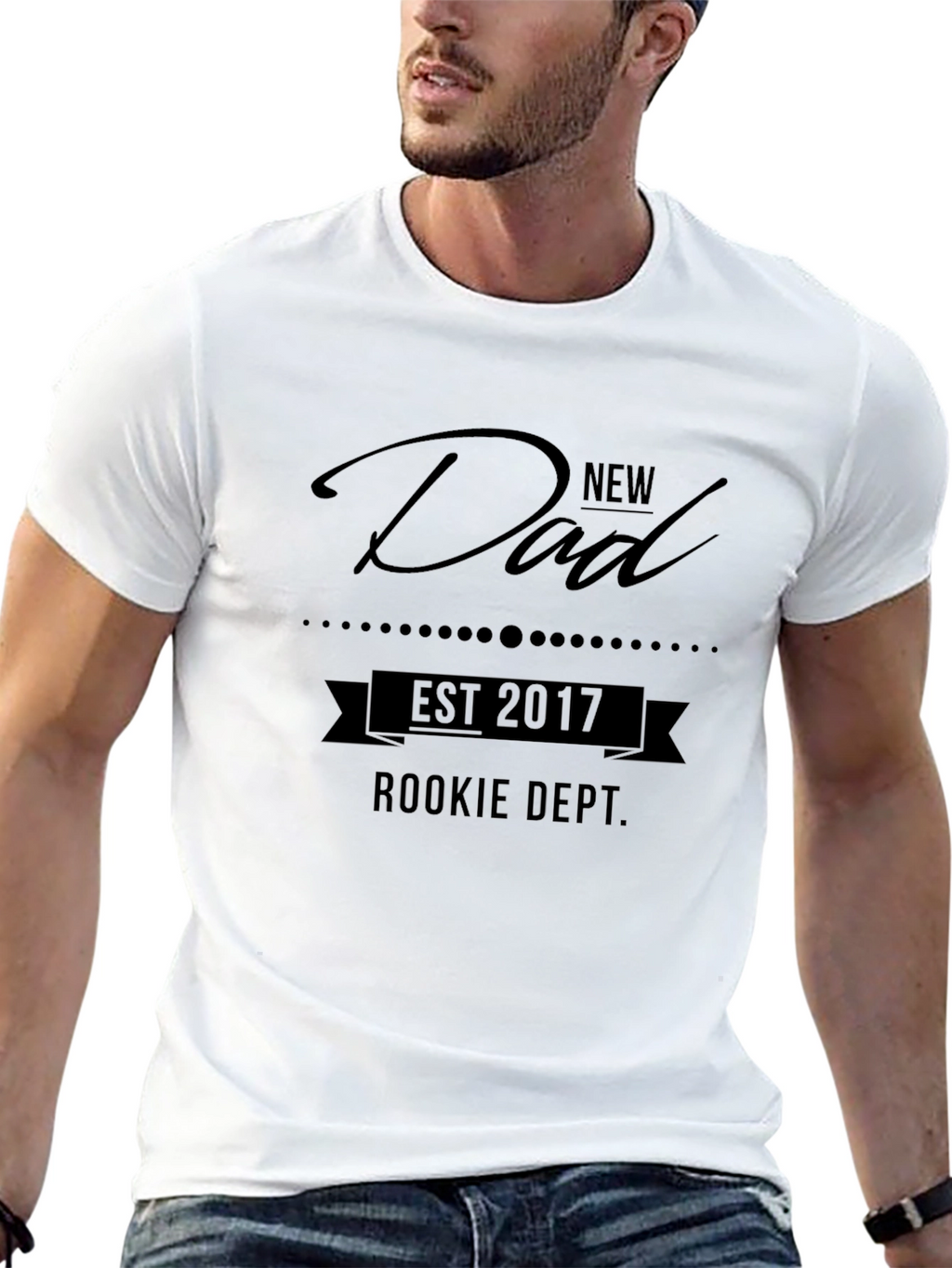 New Dad Est 2017 Rookie Dept T-Shirt