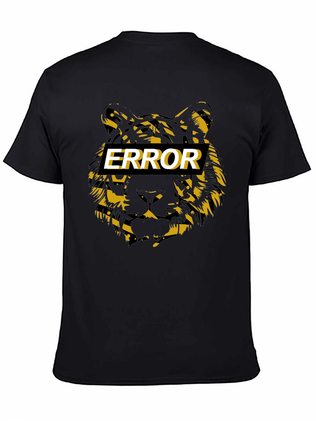 Error Tiger Graphic Black T-Shirt