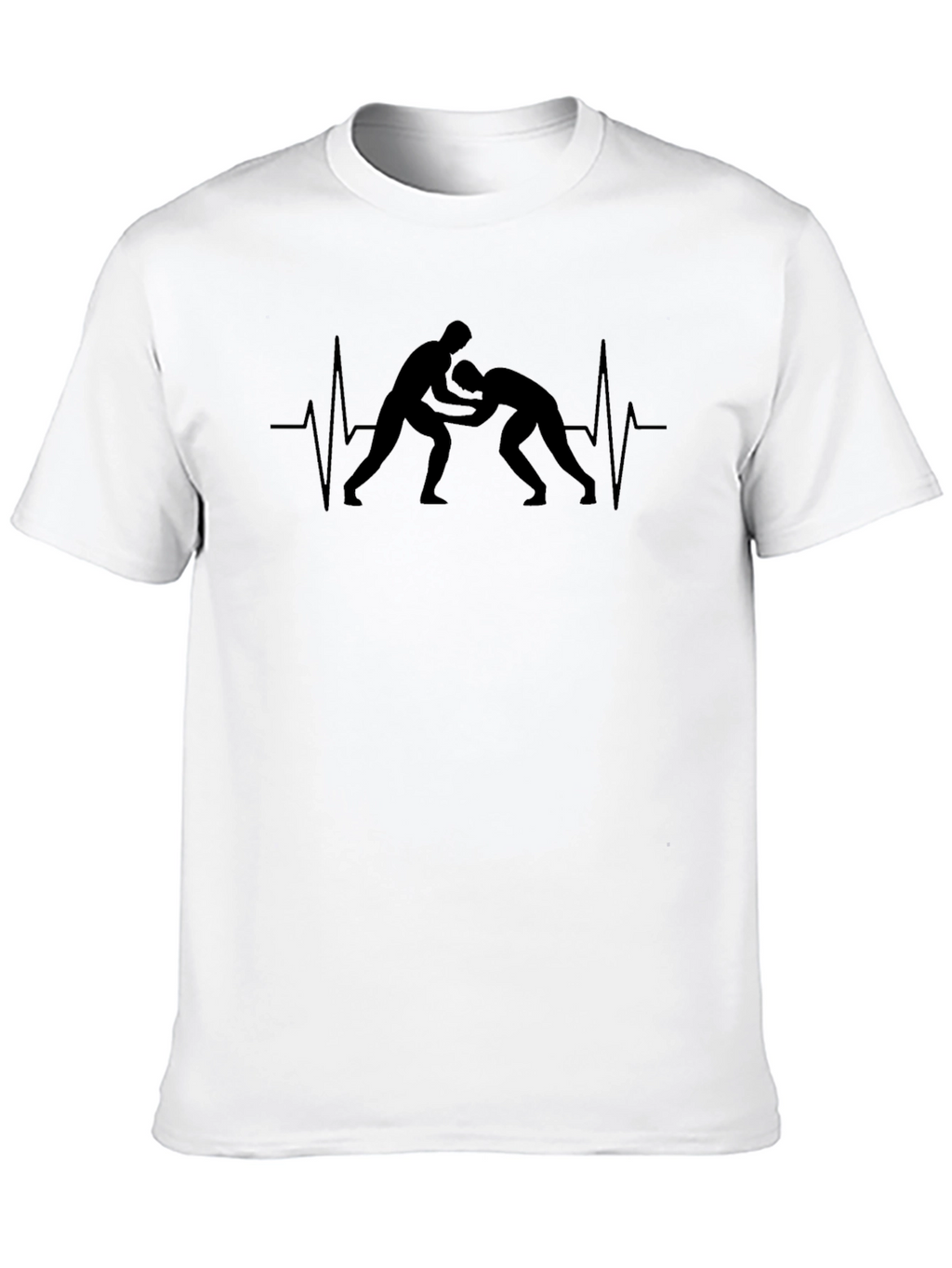 Wrestling Heartbeat Graphic Tee - Black