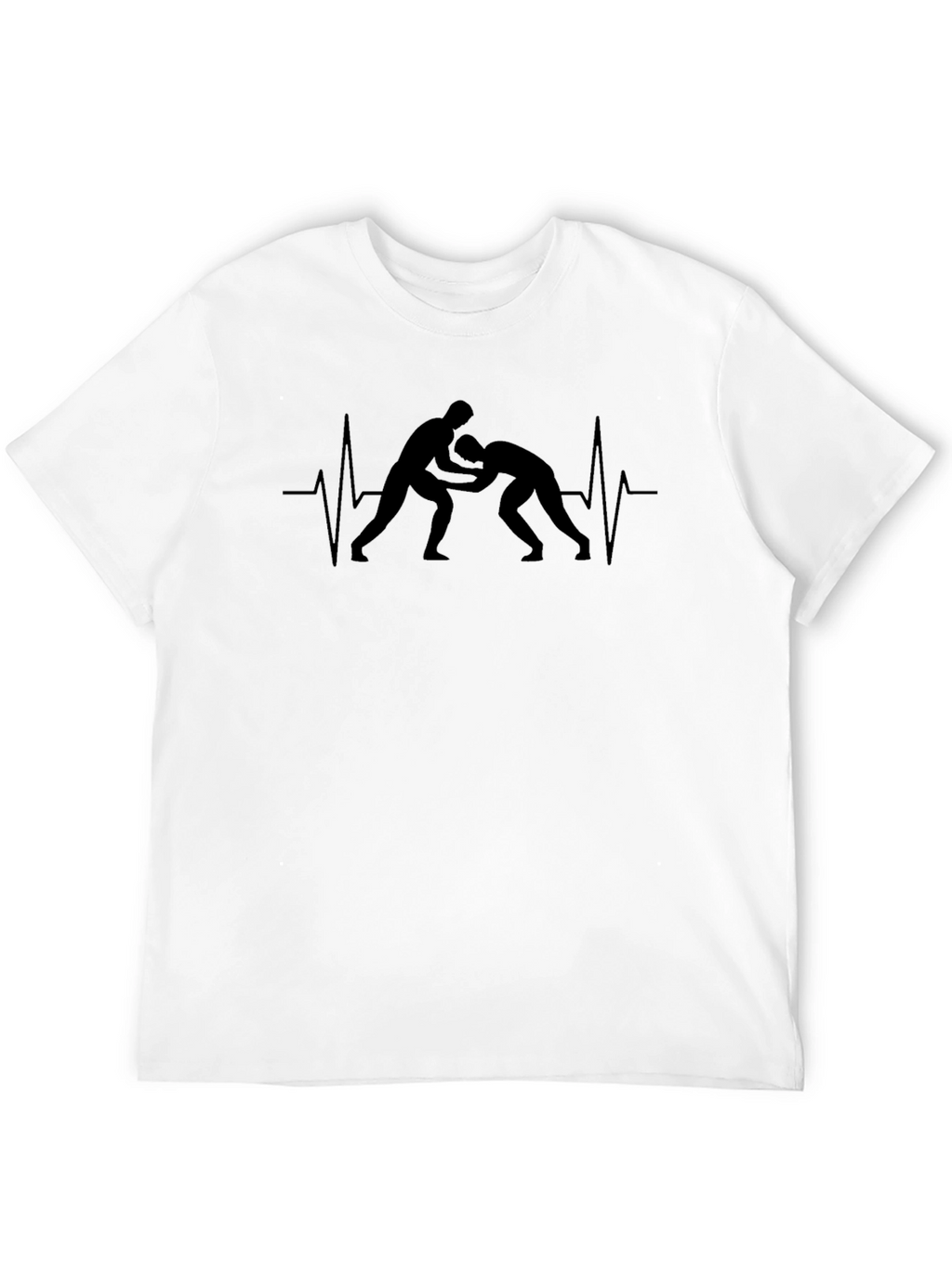 Wrestling Heartbeat Graphic Tee - Black