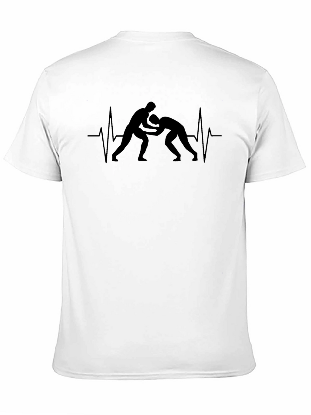 Wrestling Heartbeat Graphic Tee - Black