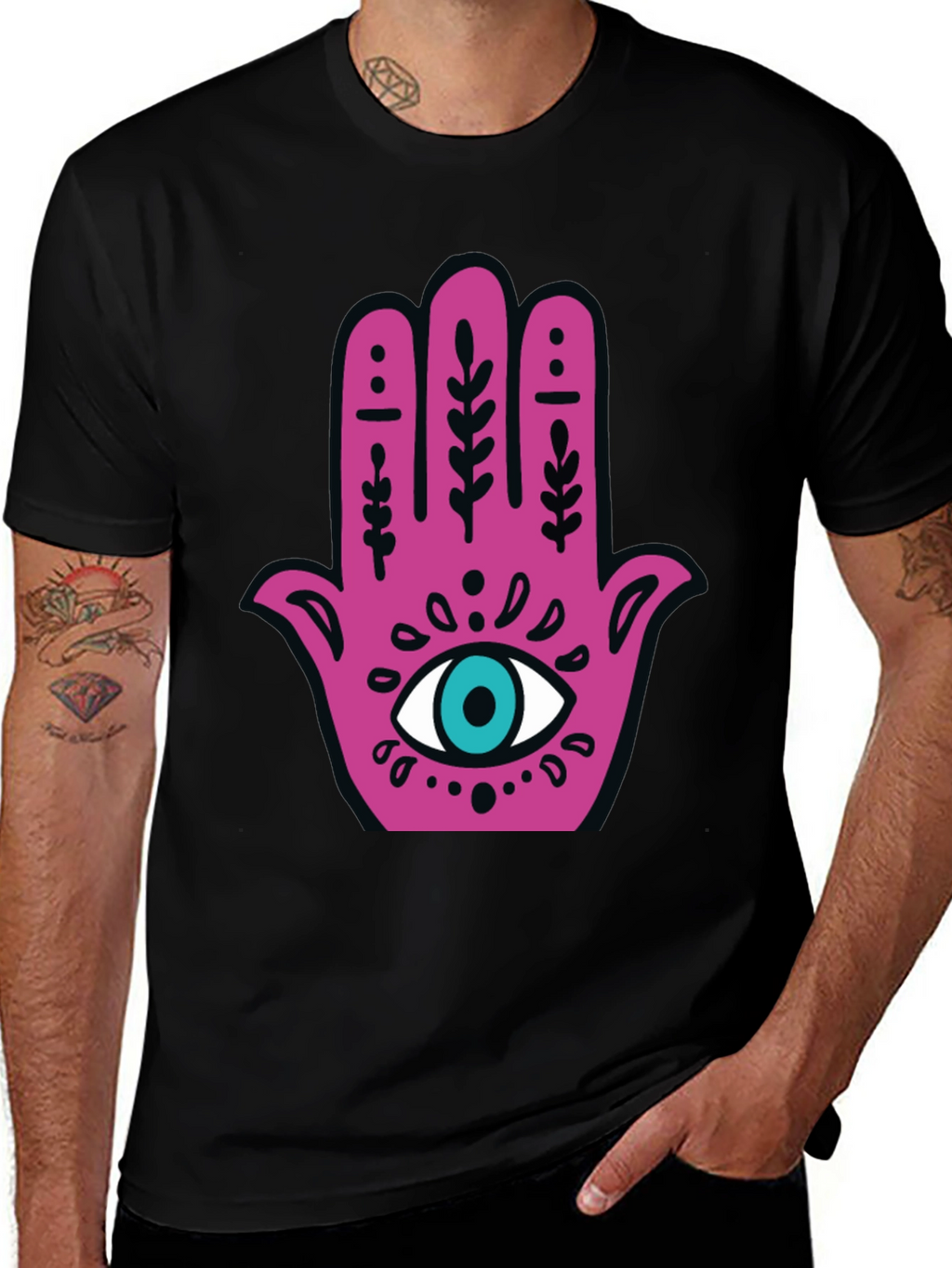 Hamsa Hand Graphic Tee - Lucky Eye Shirt