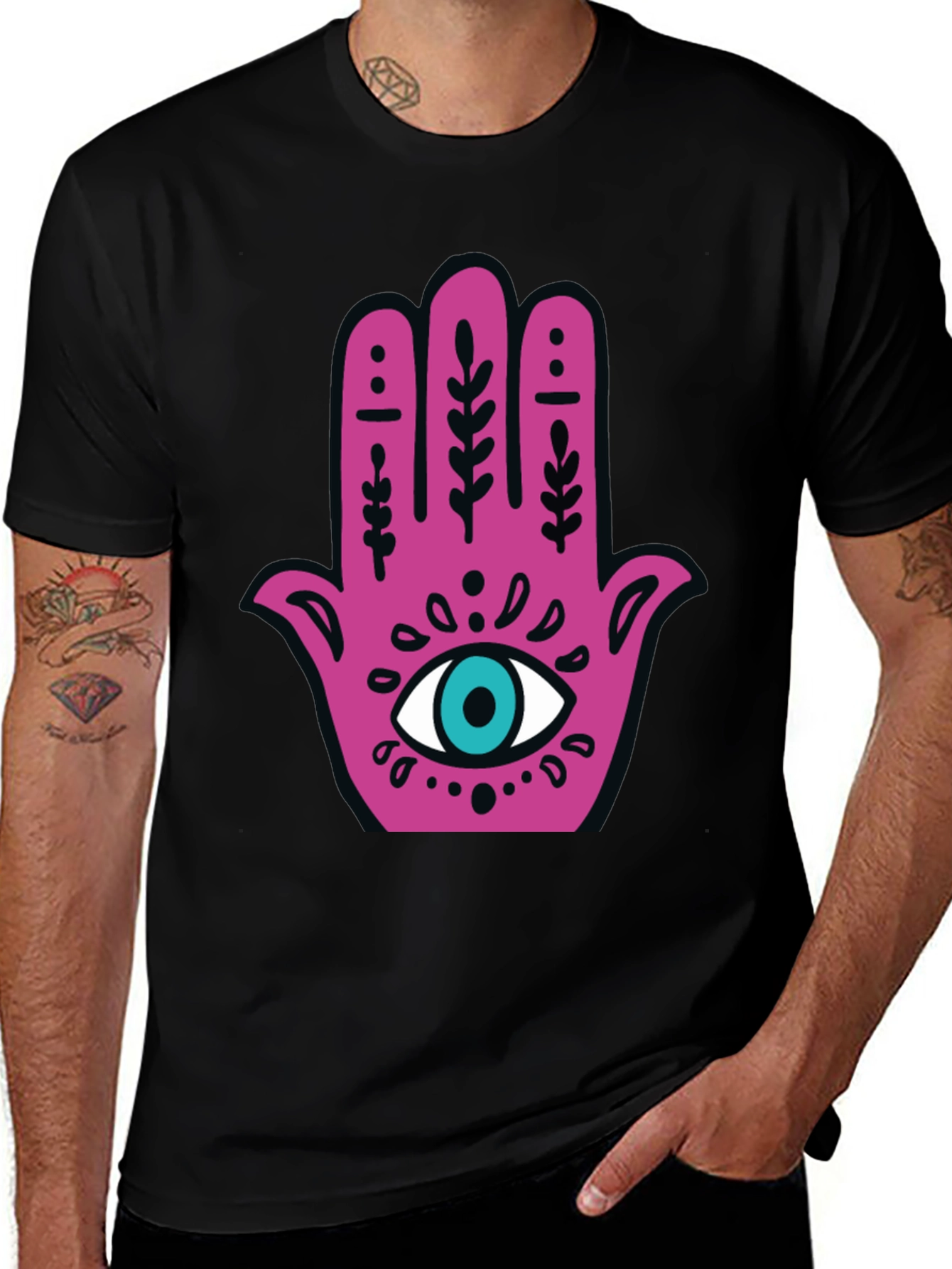 Hamsa Hand Graphic Tee - Lucky Eye Shirt
