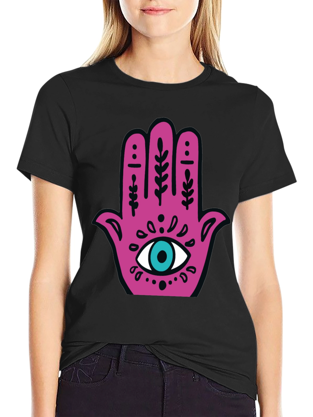 Hamsa Hand Graphic Tee - Lucky Eye Shirt