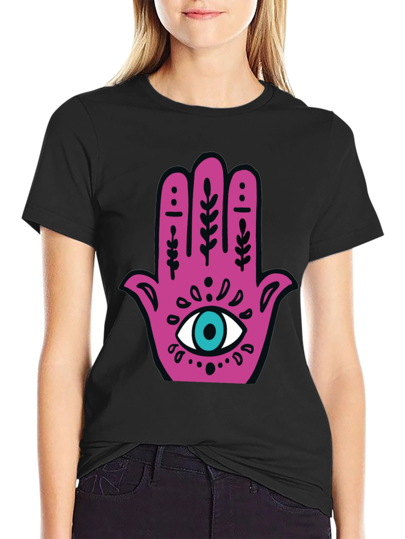 Hamsa Hand Graphic Tee - Lucky Eye Shirt