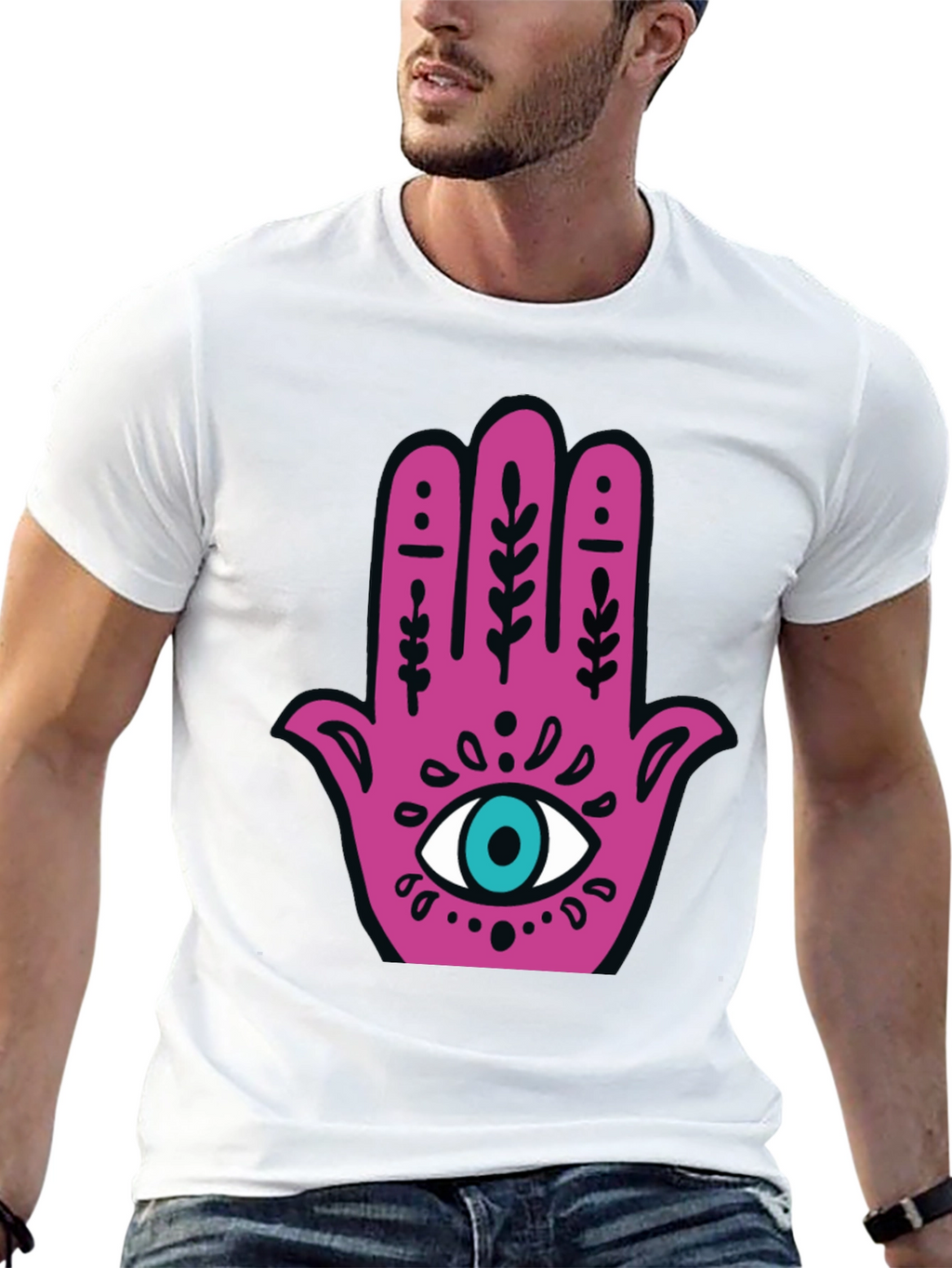 Hamsa Hand Graphic Tee - Lucky Eye Shirt