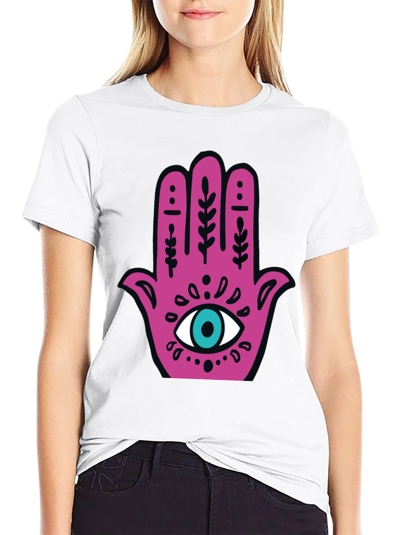 Hamsa Hand Graphic Tee - Lucky Eye Shirt
